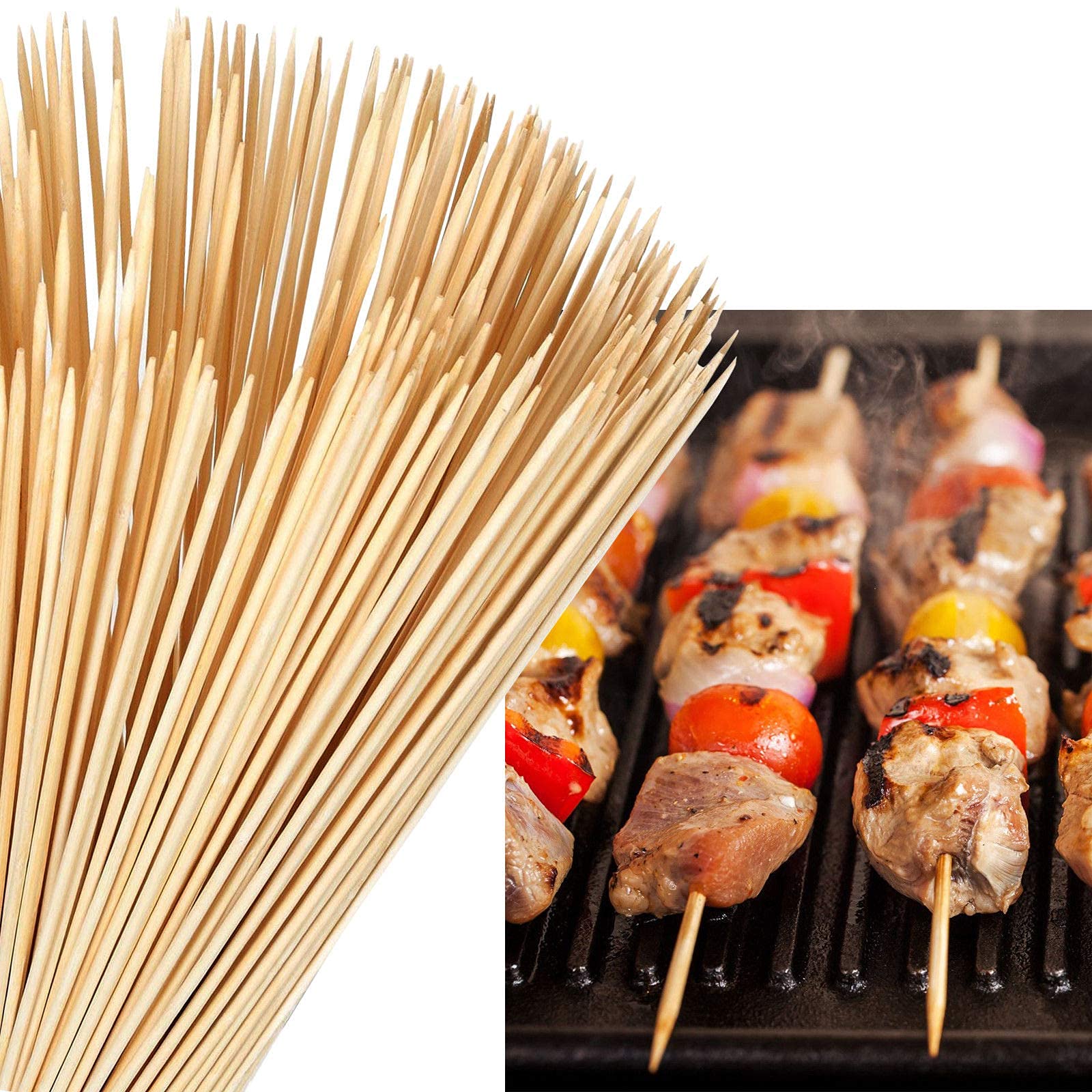 30 Spiedini In Acciaio Inox Per Barbecue - Riutilizzabili, Lunghi 20 Cm, Per Carne, Verdure E Marshmallow