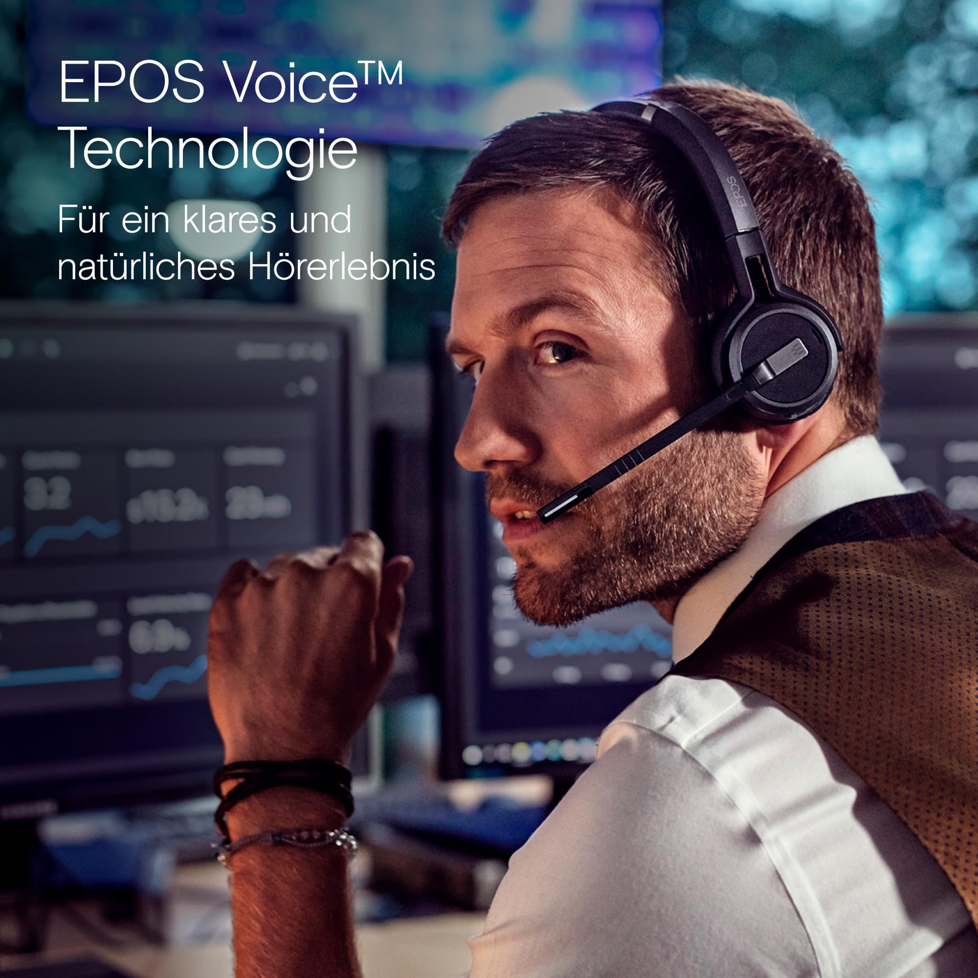 EPOS Impact SDW 5031 - Einseitiges Kabelloses DECT-Headset für Büroprofis, Außergewöhnliche Sprachklarheit, UC-Optimiert