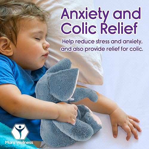 Miniatura 6 de Elefante de peluche con aroma a lavanda para microondas, animales de peluche calentados, terapia caliente o fría, compañero de cama, compañero de