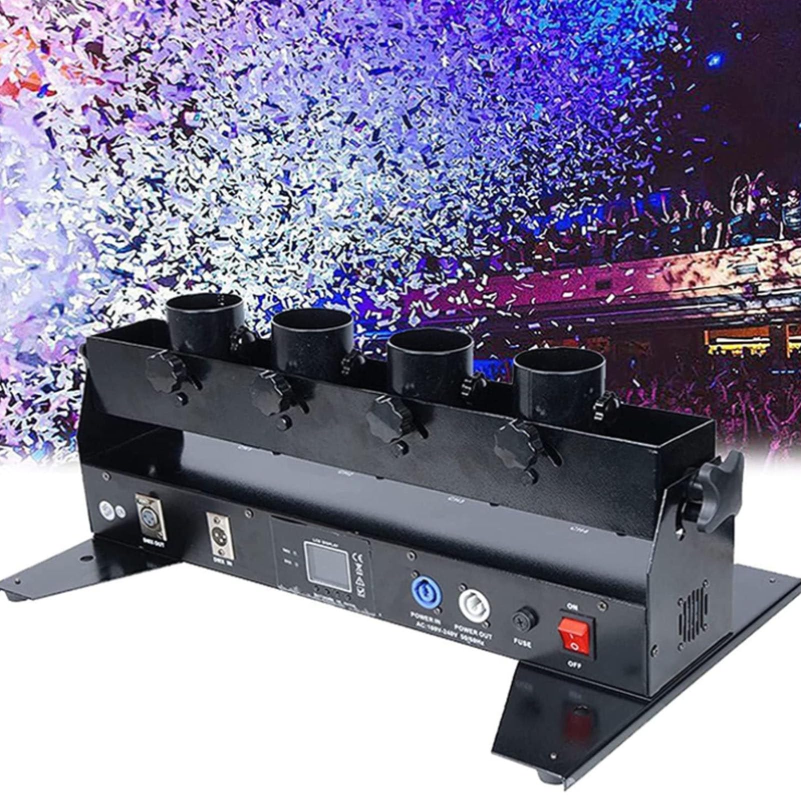 Cannon komputera konfetti z bezprzewodowym DMX 512 i zdalnym sterowaniem, elektryczną maszyną do armaty konfetti dla Imprezy koncerty ślubne Świętowanie Specjalne wydarzenia Efekt sceniczny