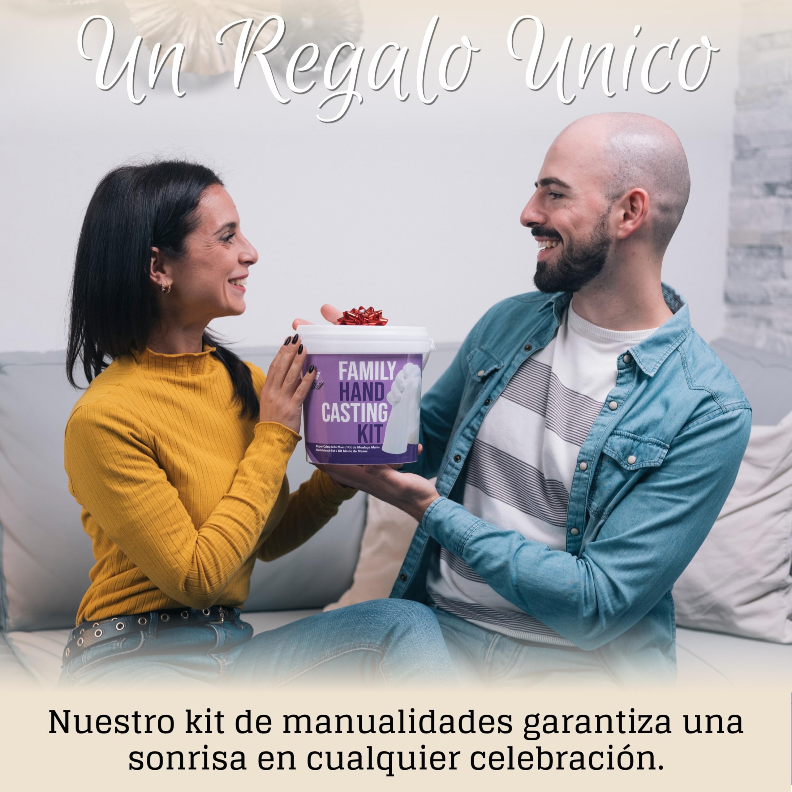BWAY Moldes Manos Kit - Alginato para Moldes - Escultura Manos Pareja - Fácil de Usar y Excelente Nivel de Detalle - Instrucciones multilingües