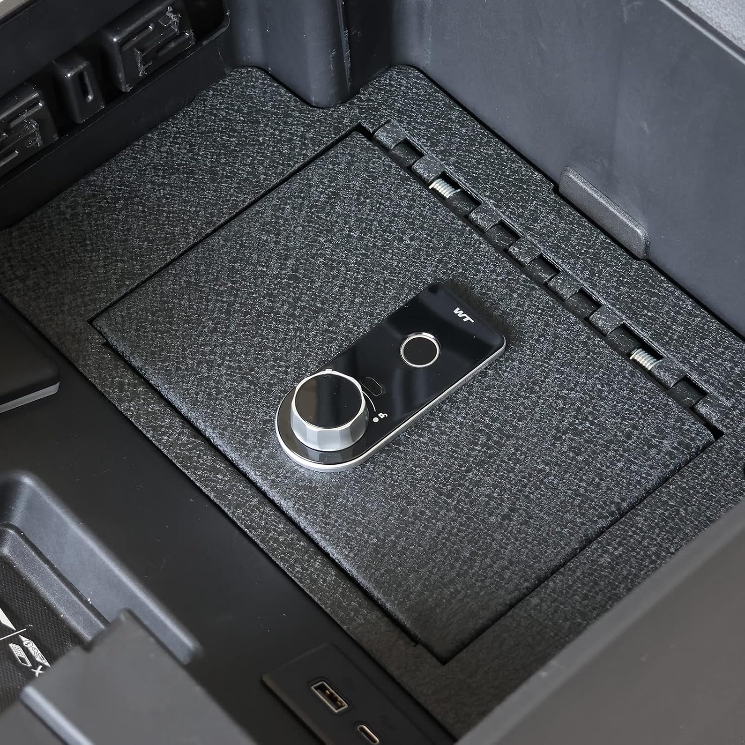 Center Gun Safe Lock Interior Storage Box Compatible with 2023 2024 2025 Chevrolet Silverado 1500 and GMC Sierra 1500 Series