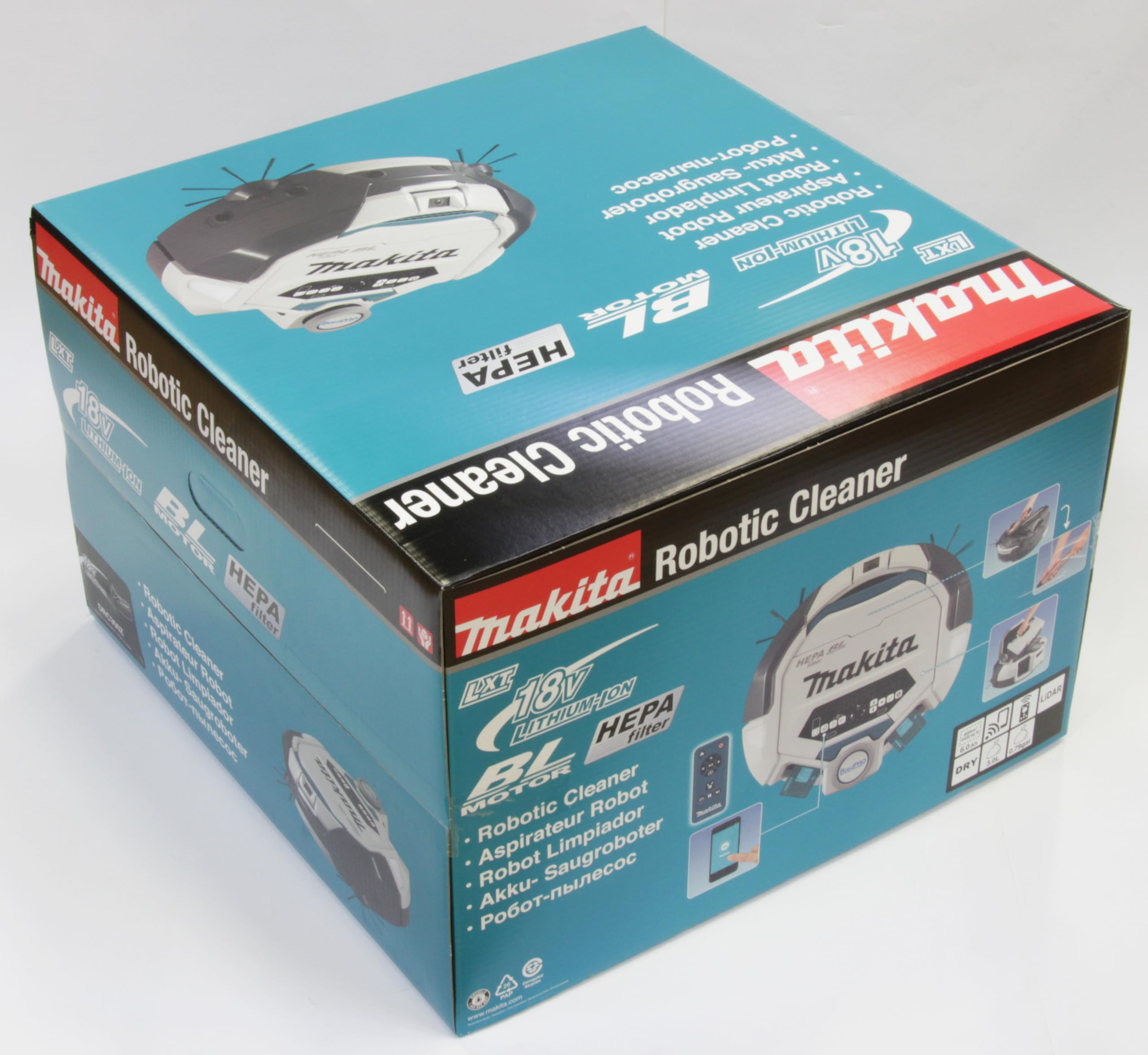 Makita Bezprzewodowy Robot Czyszczący, Biały/Czarny