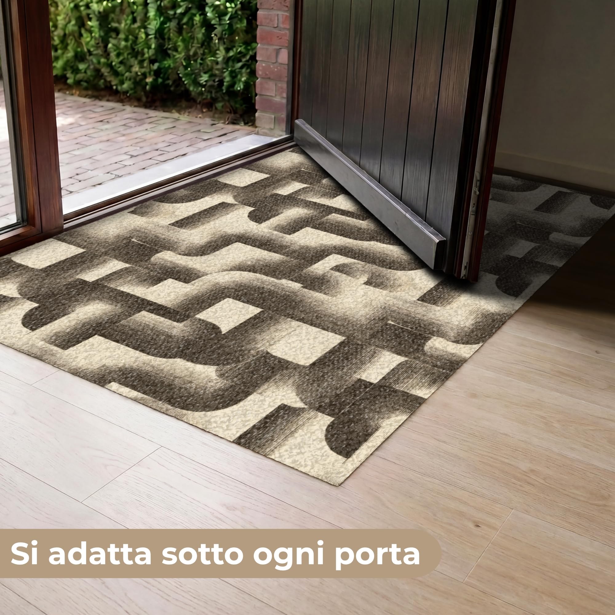 MuchoWow© Zerbino Zerbini Tappeto Ingresso Esterni Pizza Città Vino Rosa | 80x120 cm - Prosecco Stretto Calcio Birra Home Amore Famiglia