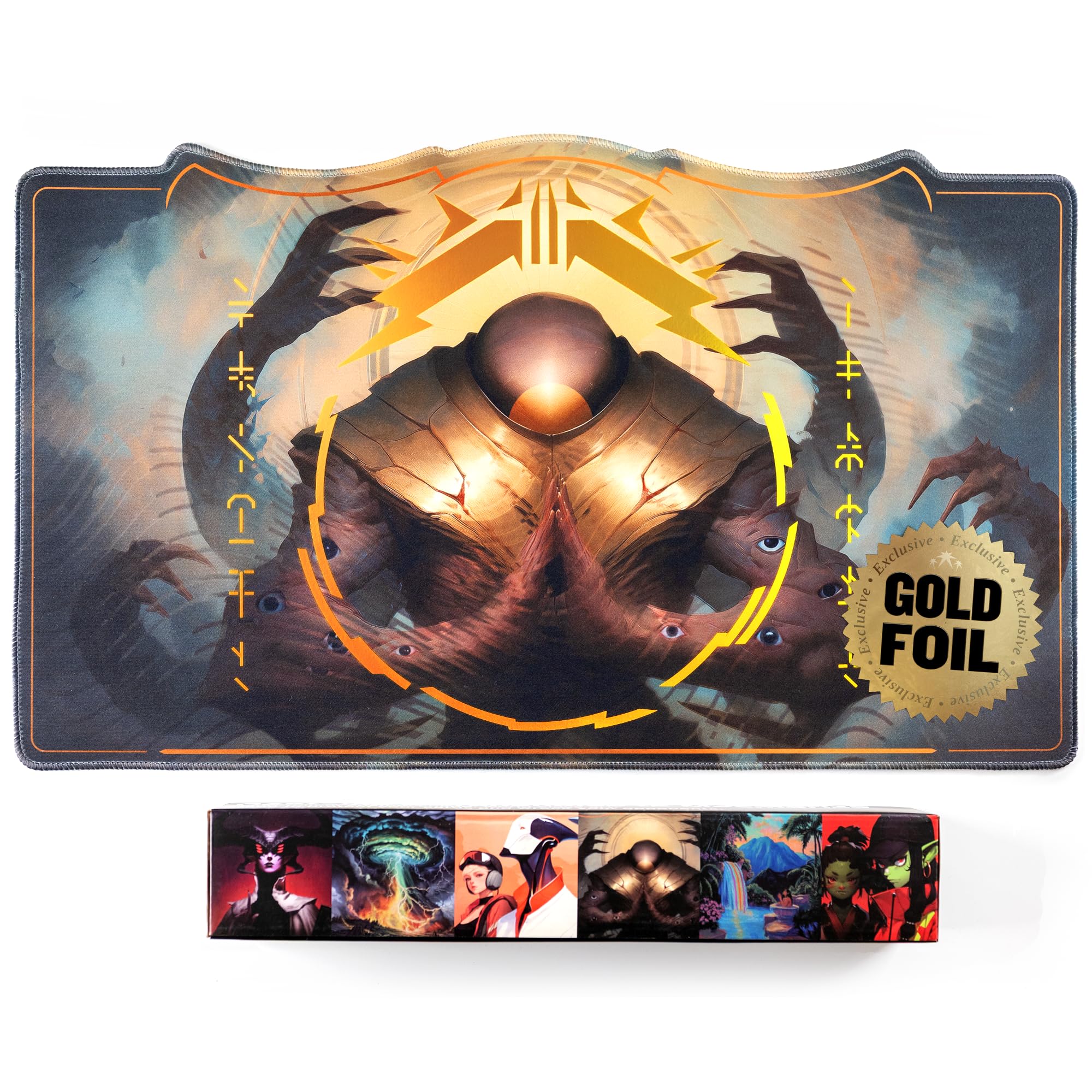 Alfies! The Great Distortion – Legendary Crown Playmat | Hand-Foiled Ring Design | Custom Shape | Compatible with Magic