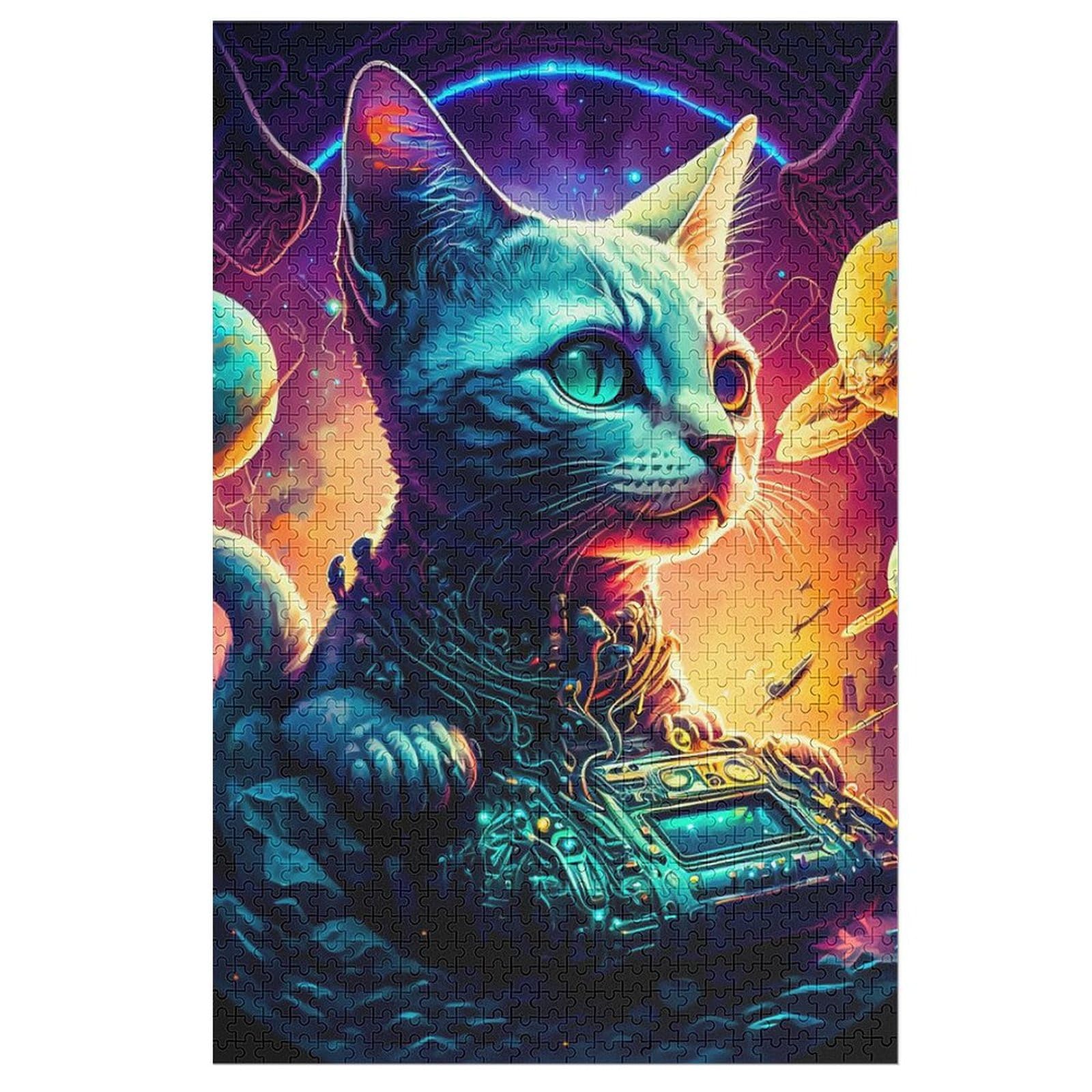 2000-Teile-Puzzles für Erwachsene – Katze – Kinderpuzzle Recycling-Familie 70x100 cm