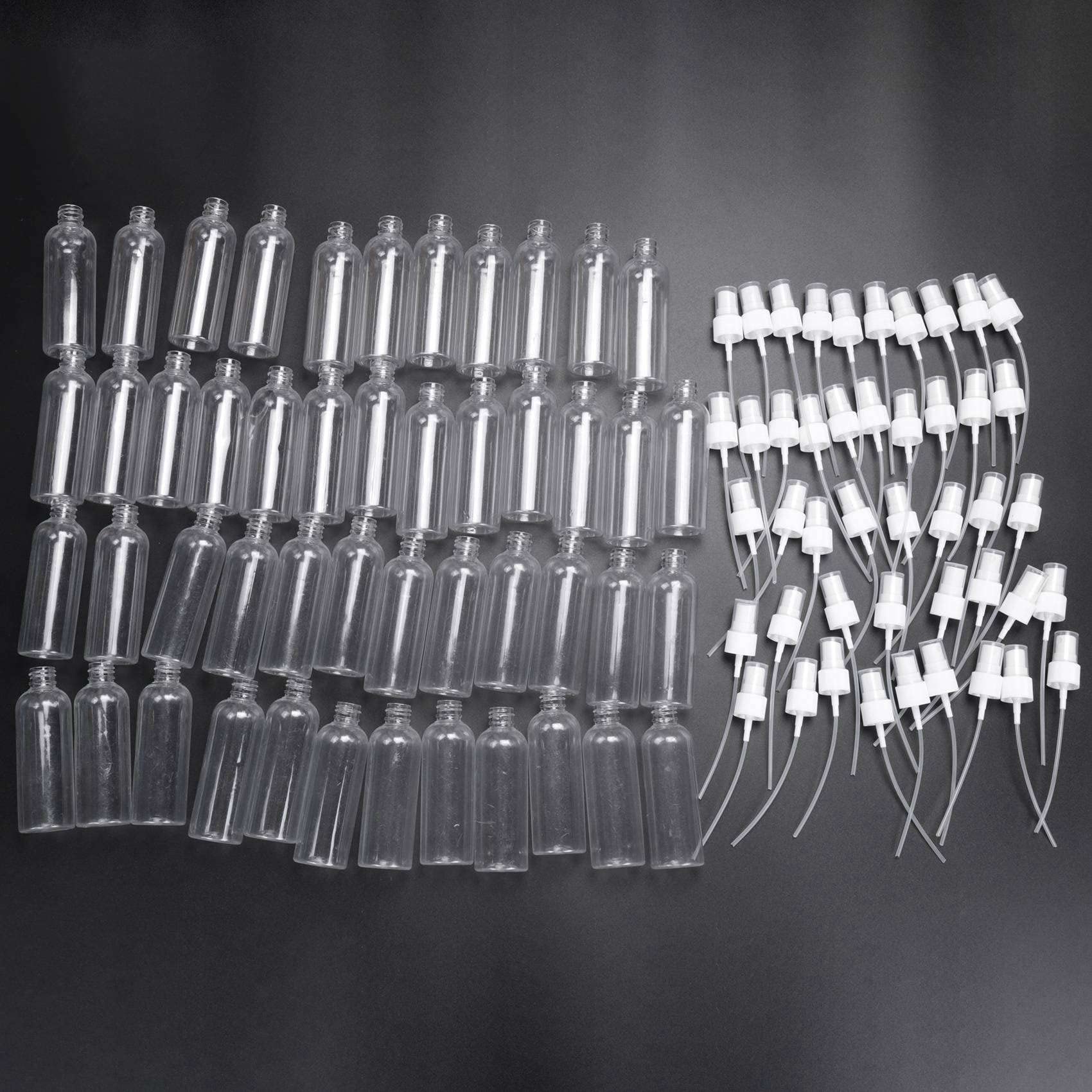 ISTOVO 100PCS 100 Ml Atomizzatore di Profumo in Plastica Trasparente Piccolo Mini Set di Bottiglie da Viaggio Riutilizzabili per Bombole Vuote