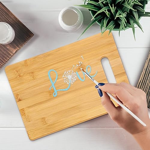 Vista 6 de Vesici Paquete de 18 tablas de cortar lisas con asas en blanco a granel para grabado láser, tabla de cortar grande para regalos de grabado