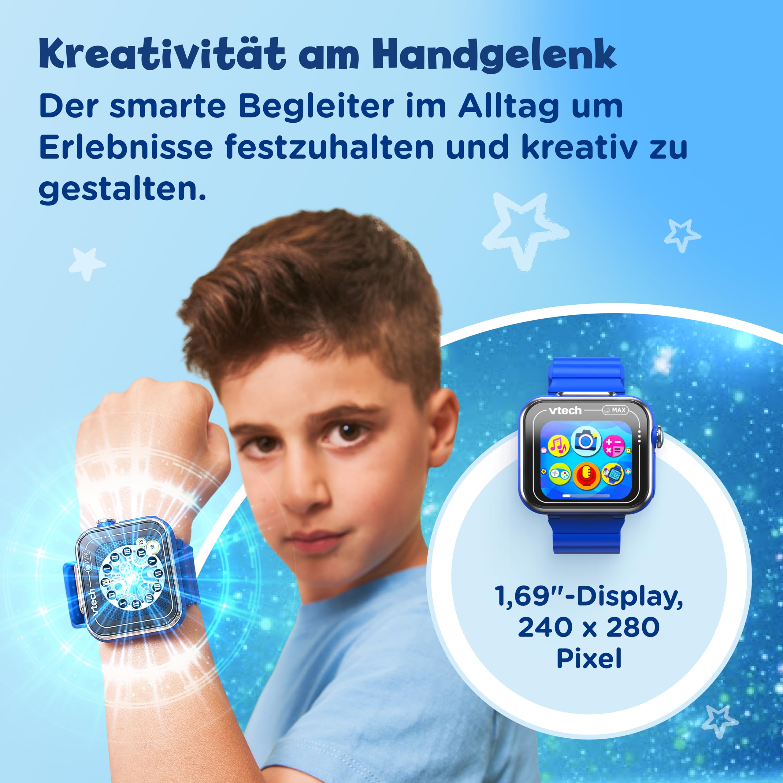 VTech KidiZoom Smart Watch MAX Blau - Kinder-Smartwatch
