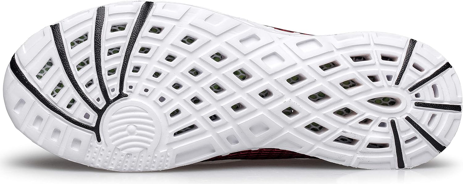 DOUSSPRT Women's Water Shoes Quick Drying Sports Aqua Shoes Red Size 11