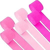 Vista 8 de Serpentinas de papel crepé, 6 rollos de papel crepé de 492 pies, paquete de 6 serpentinas de papel azul plateado y blanco para decoración de fiestas