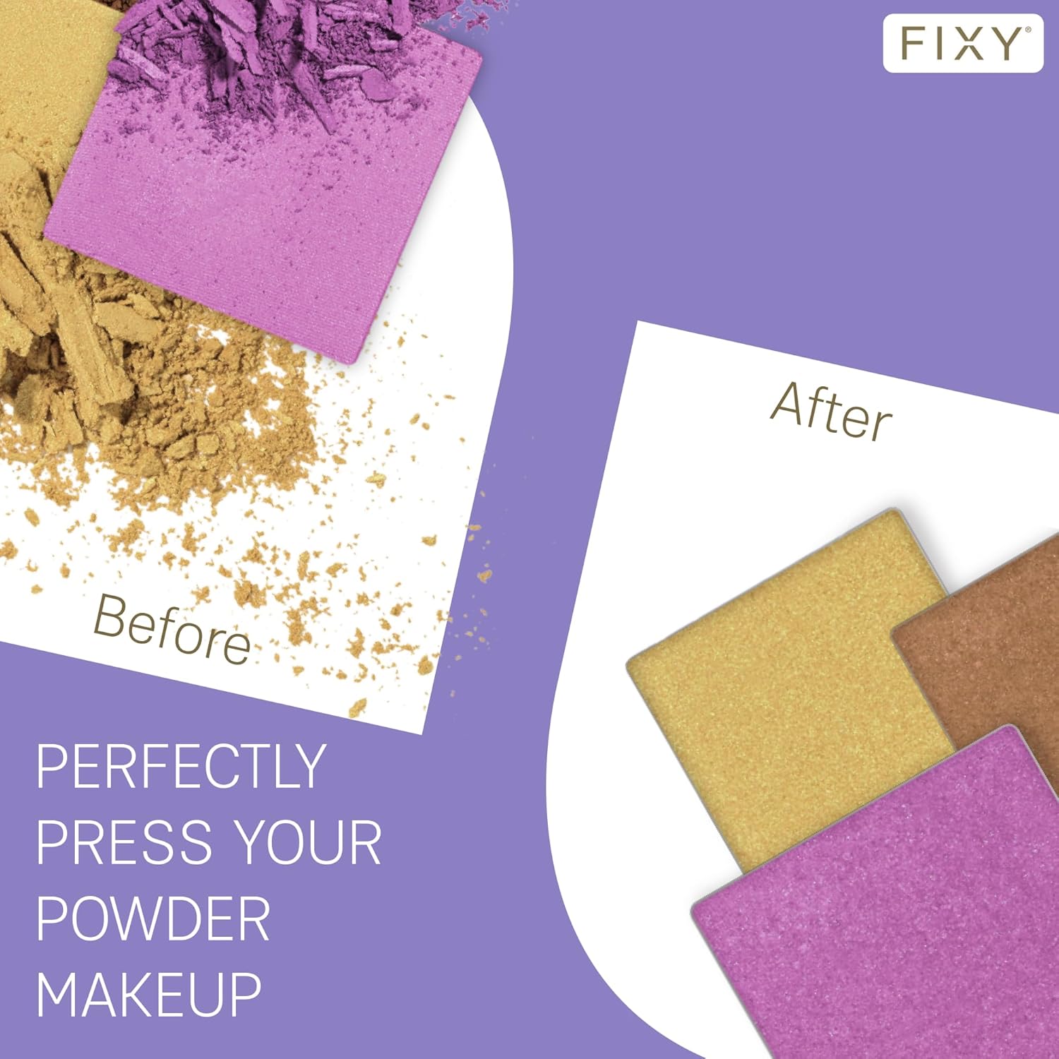 FIXY Ultimate Makeup Refill Kit: Includes 30 Square Empty Magnetic Pans & a Powder Binder Spray | Repurpose your Eyeshadow, Blush, Bronzer, Highlighter & More | Vegan & Cruelty-Free