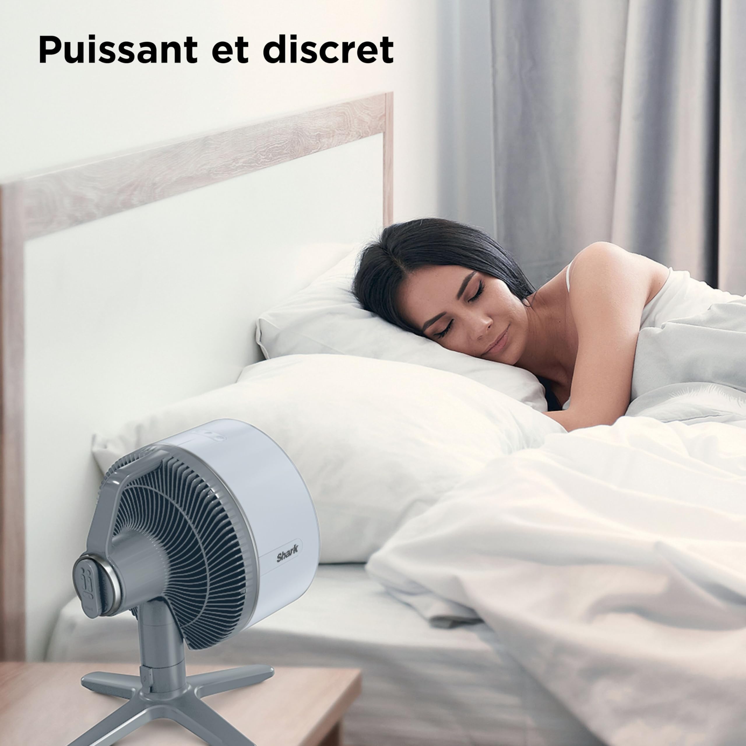 Shark FlexBreeze TableMate Ventilateur intérieur/extérieur sans fil, autonomie 24 h, refroidissement puissant, portée 20 m, ventilateur silencieux, 5 vitesses, télécommande, gris brume, FA150EU