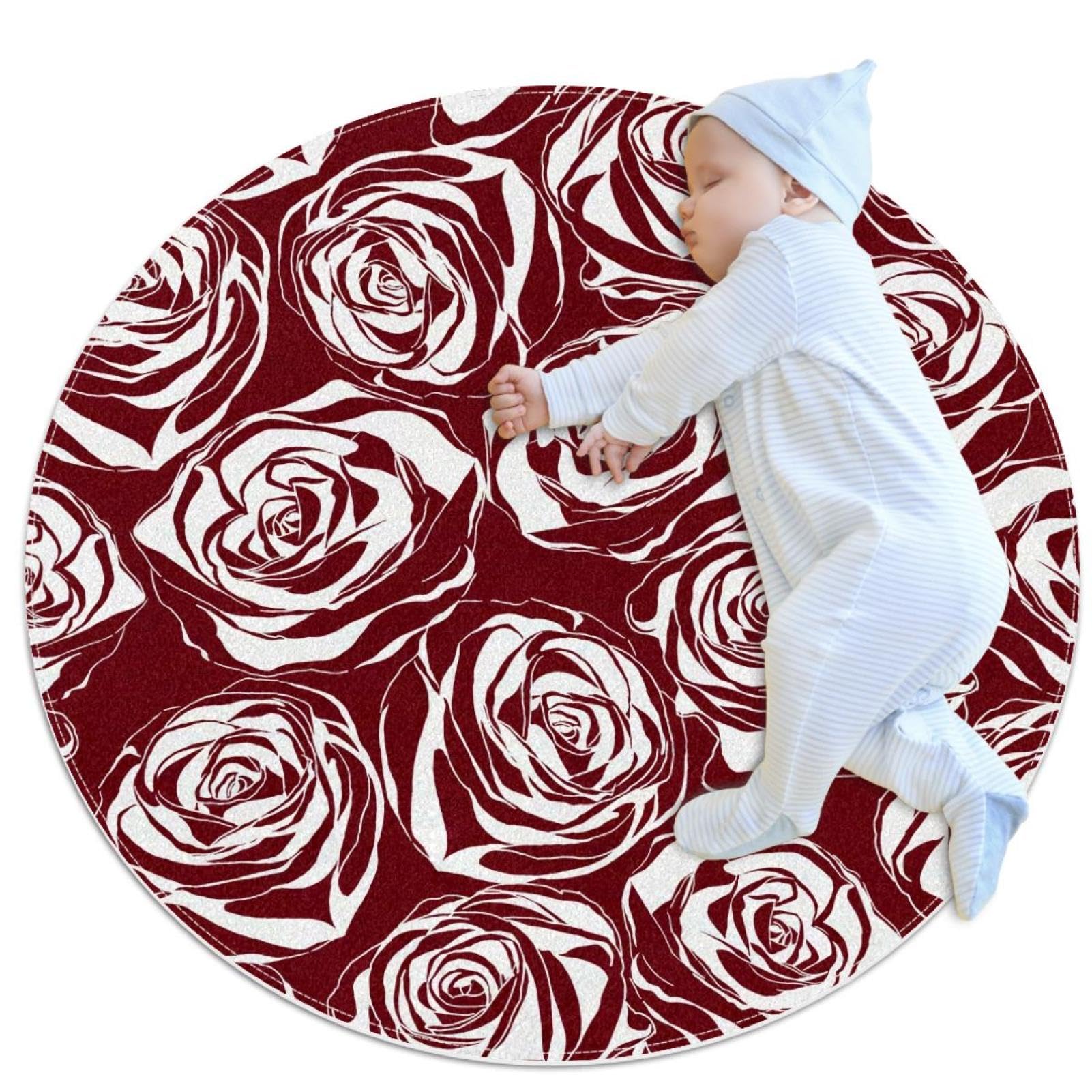 Tapis rond antidérapant pour éviter les sols glissants