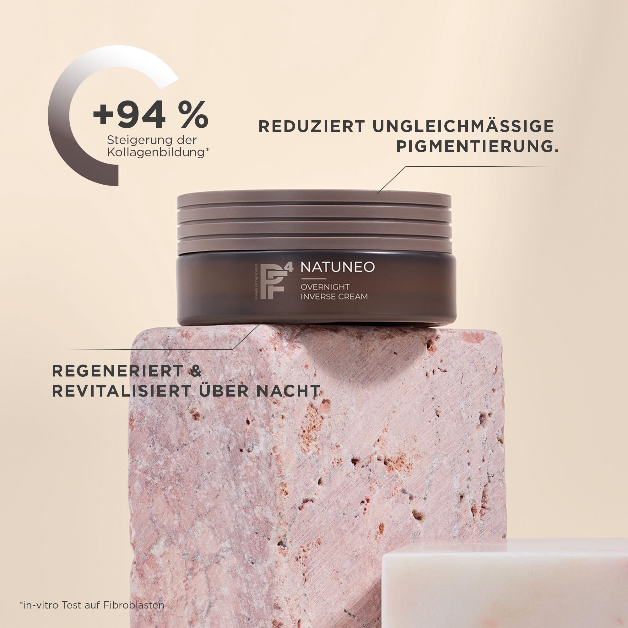 ANNEMARIE BÖRLIND NATUNEO Overnight Inverse Cream 50ml Für Reife Haut | Revitalisierende Nachtcreme, Reduziert Pigmentierung, Feuchtigkeitsspendend & Aufpolsternd, Verfeinert, Mit Strandlilie&Moos