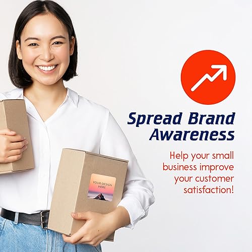 Vista 451 de DayStar Custom Signs & Design - 100 adhesivos de vinilo personalizables, con texto, imagen, diseño y logotipo; adhesivos para logotipo de embalaje