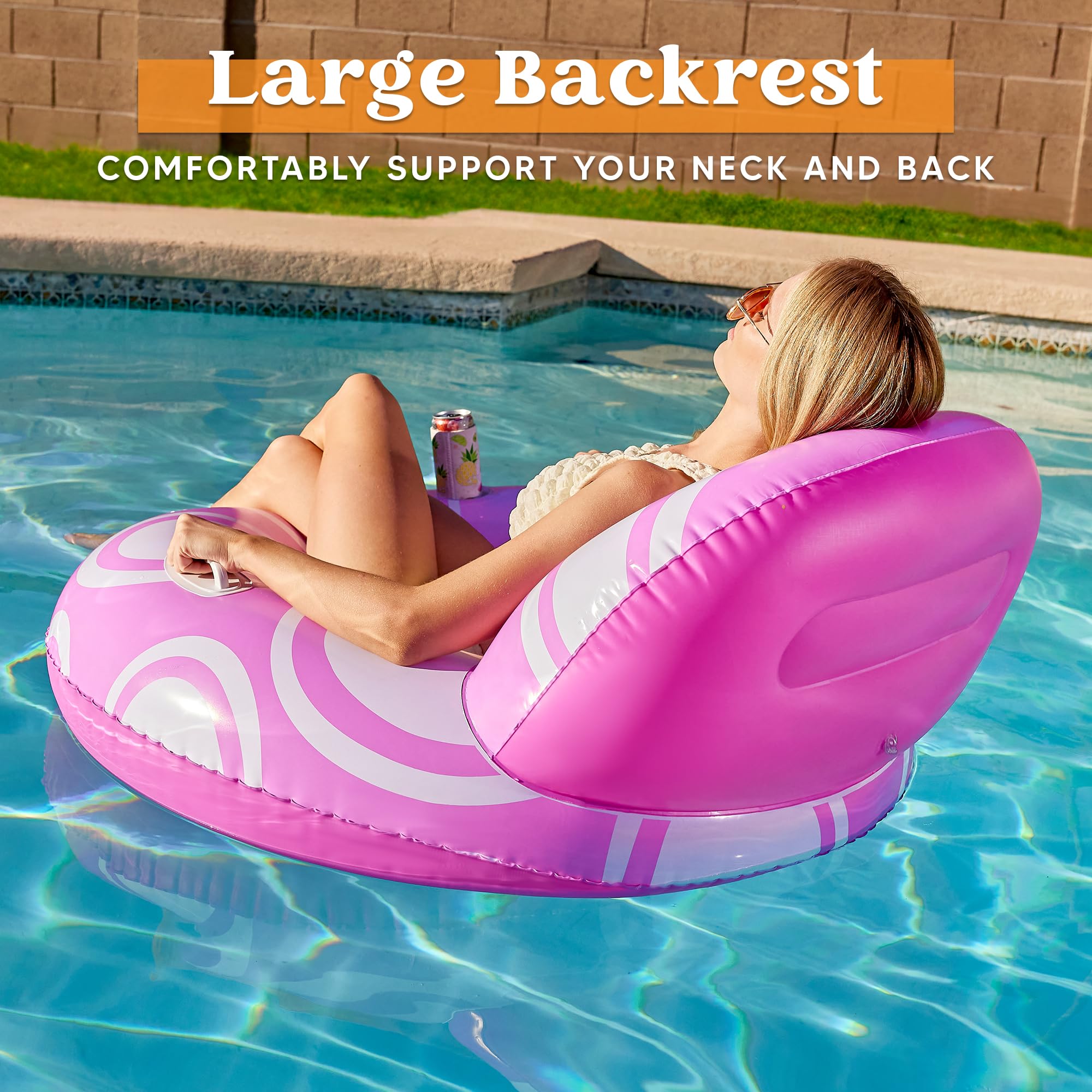 Inflatable Lounger Chair Lazy Lounge Inflatable Pool Float Chairs