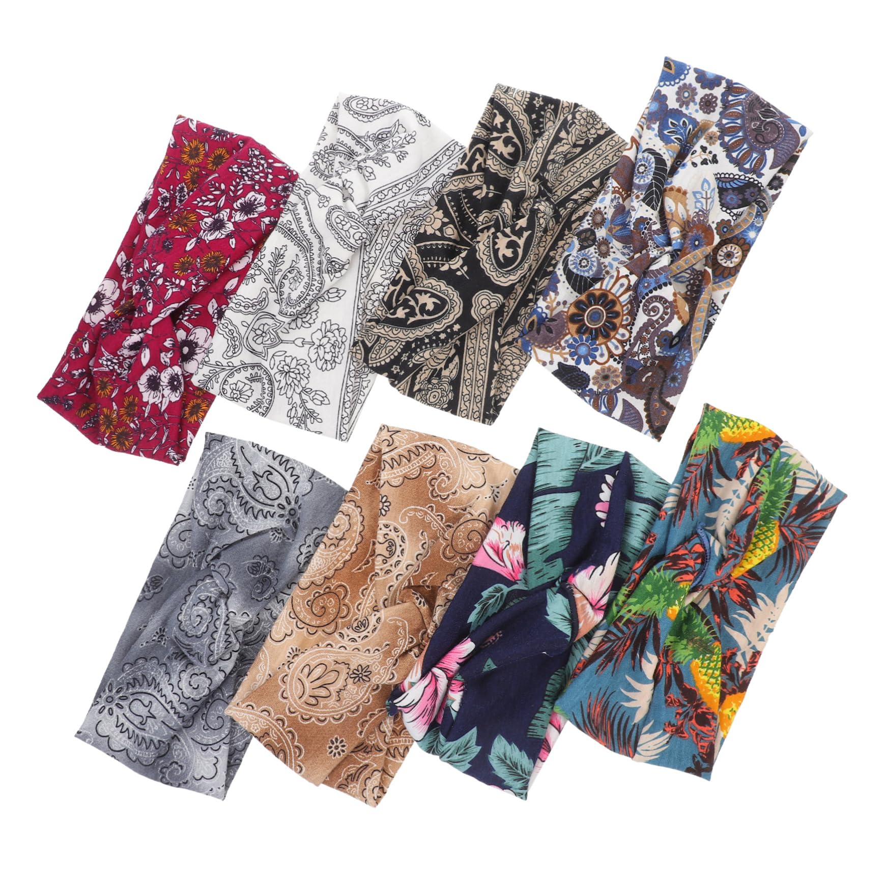 Lot De 2 Bandeaux De Sport De Yoga Et De Sport (8 Pièces X 2)