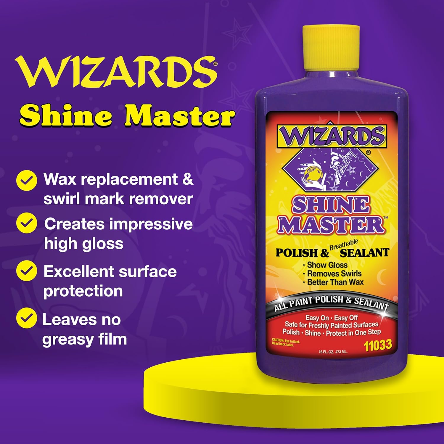 Wizards Turbo Cut (32 Oz) and Shine Master (16 Oz) Bundle - Buffing Compound for Car Scratch Repair, Rubbing Compound for 1200-1500 Scratches - leans, Polishes and Seals Paint in One