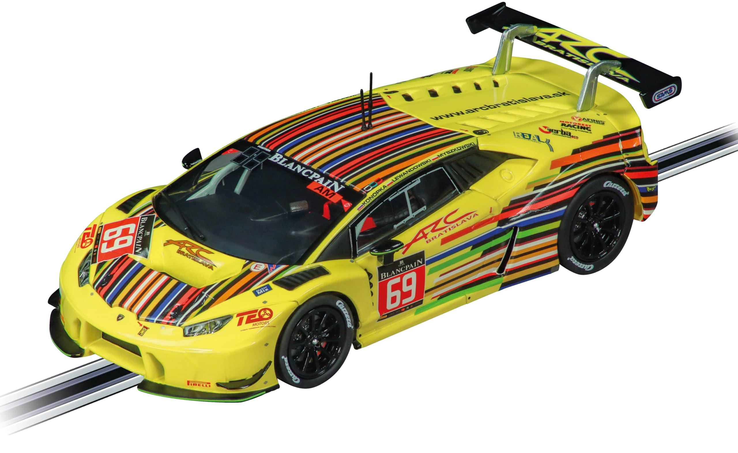 Carrera 20031080 Digital 132 Lamborghini Huracán GT3 ARC Bratislava, No.69, 24H Spa 2016 Vehicle, multicoloured