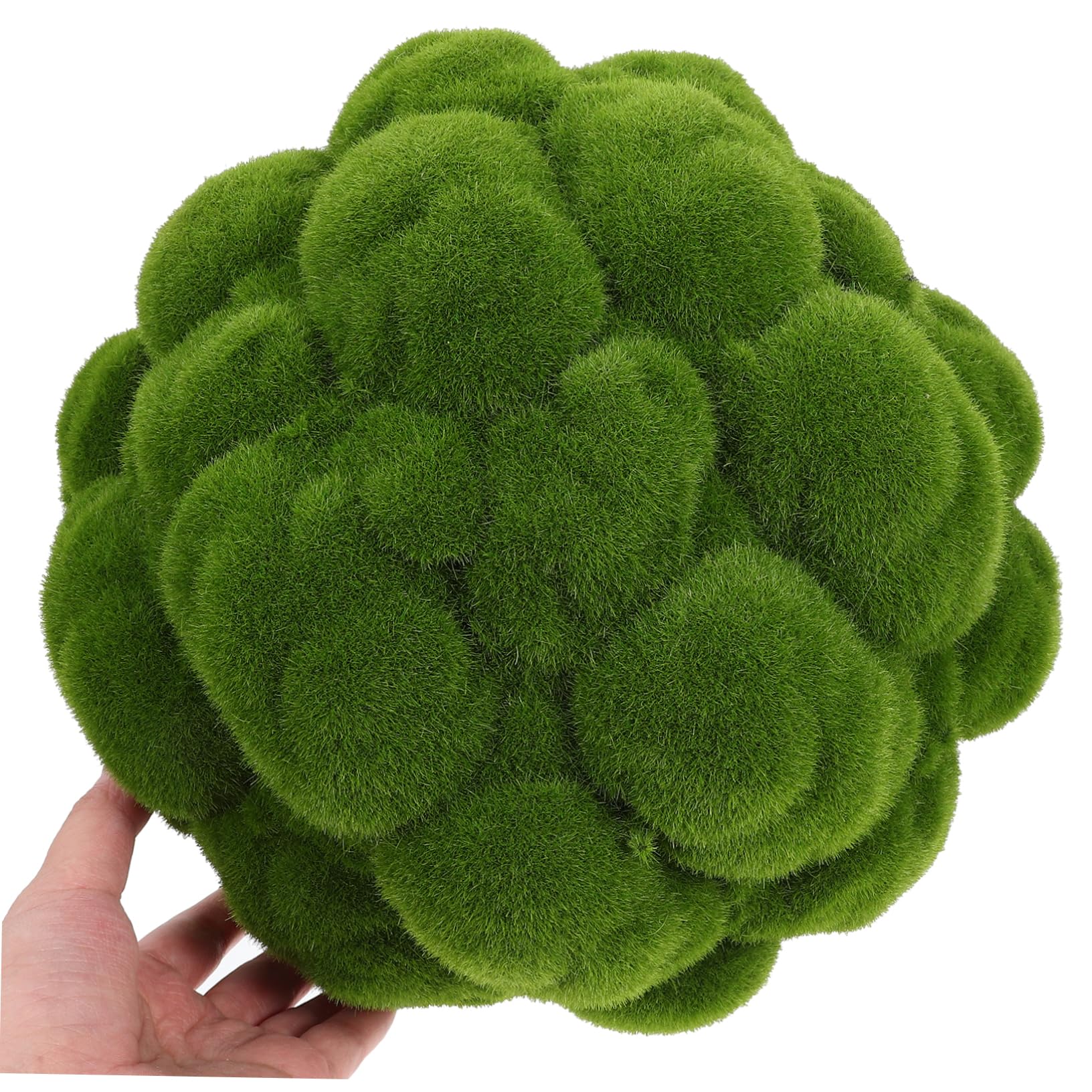 PRETYZOOM Adorno de Musgo en Forma de Bola Verde de PVC con Apariencia Realista y Fácil de Colgar para Paisajes y Ventanas, Adecuado para Boda y Jardín