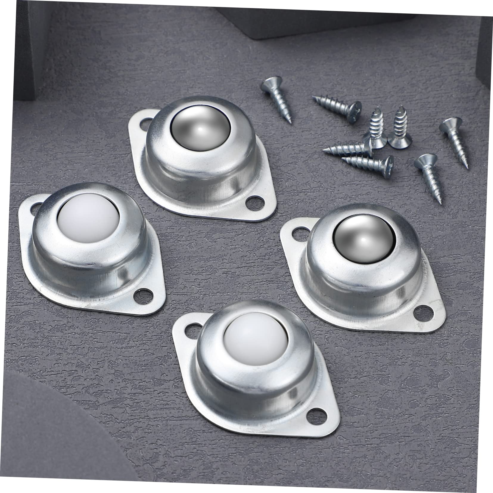 MUCKLILY 8pcs Universal Wheel Transfer Bearing Ball Roller Balls Ball Casters Caster Wheels Roller Bearing Ball Furniture Wheels Castor Roller Transferring Ball Small Wheels Stainless Steel