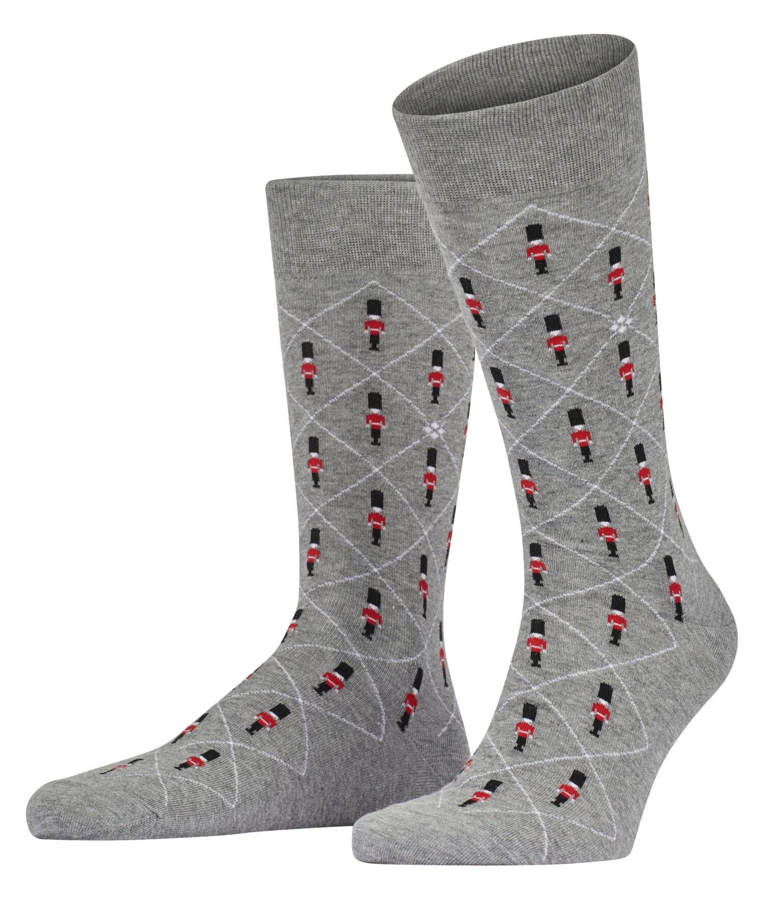 Burlington Men's Guard M So Cotton Patterned 1 Pair Socks, Grey Light 3400, 6.5-11