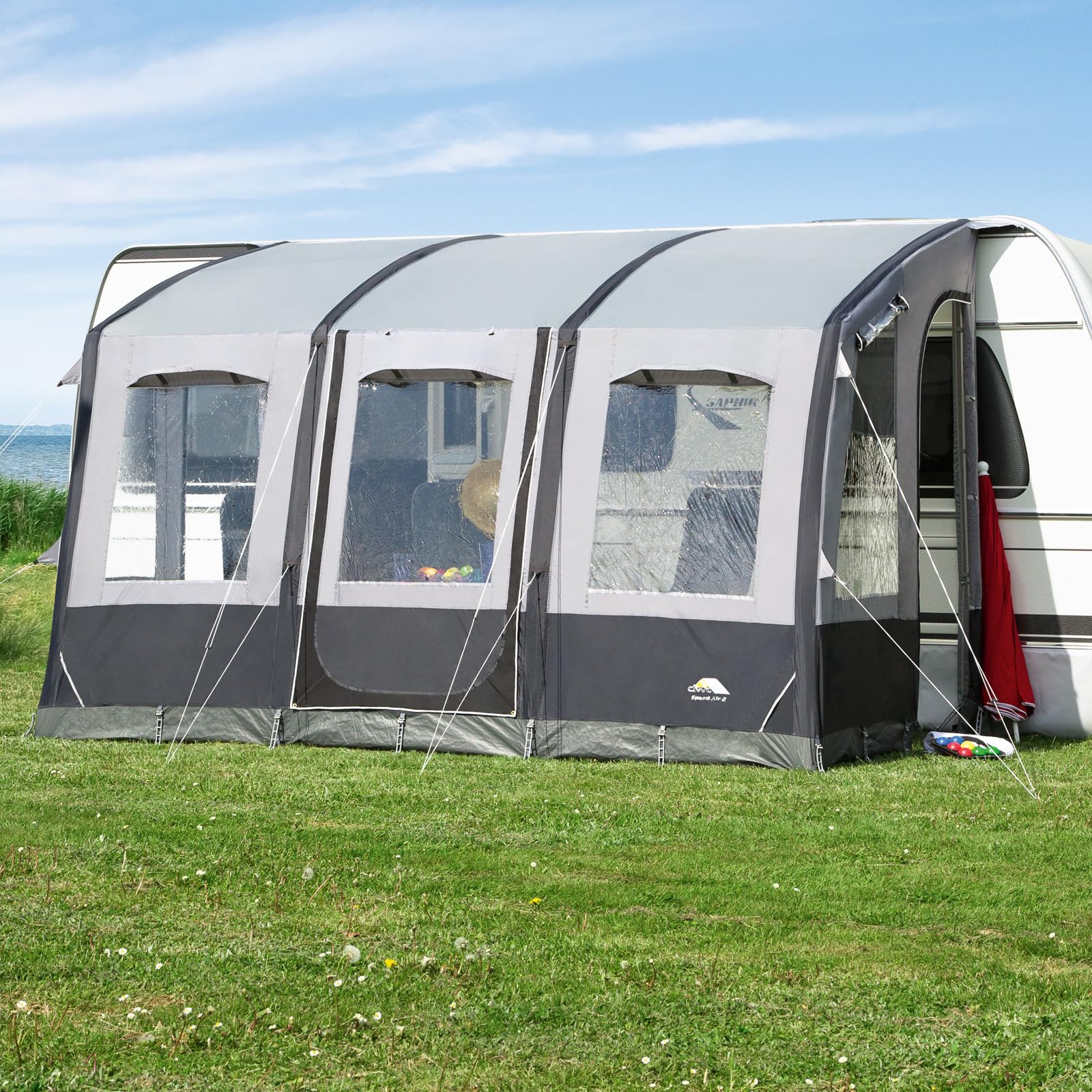 DWT Wohnwagen Vorzelt Speed Air/High, ideal für Reisecamping, leicht & aufblasbar