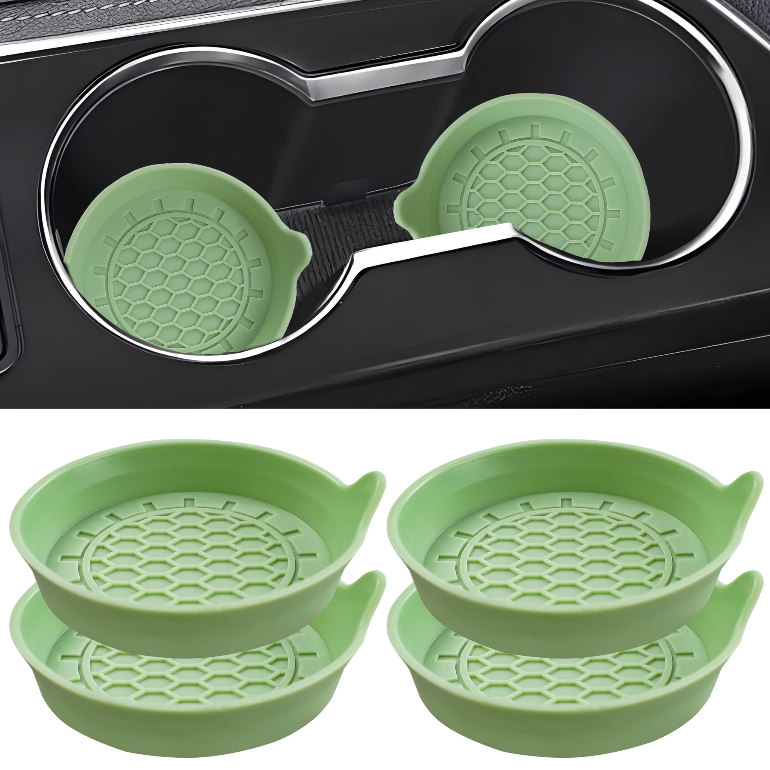 Tryagat 4 Pcs Car Cup Holder Coaster for Audi Q7 4M FL 2019-2024