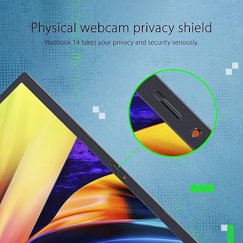 Miniatura 7 de ASUS VivoBook 14 - Laptop delgada, pantalla FHD de 14 pulgadas, CPU Intel Core i3-1215U, gráficos Intel UHD, RAM DDR4 de 4 GB, SSD de 128 GB, sensor