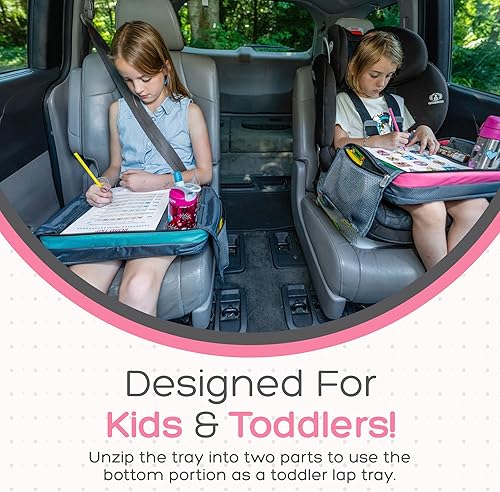 Miniatura 4 de BE Family Travel Kids - Bandeja de viaje para asiento de automóvil, accesorios de automóvil para niños, bandeja de aperitivos para asiento de