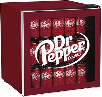 CURTIS MIS169DRP DR. Pepper 50 Can Beverage Cooler, Glass Door, 1.8 cu ft, Maroon