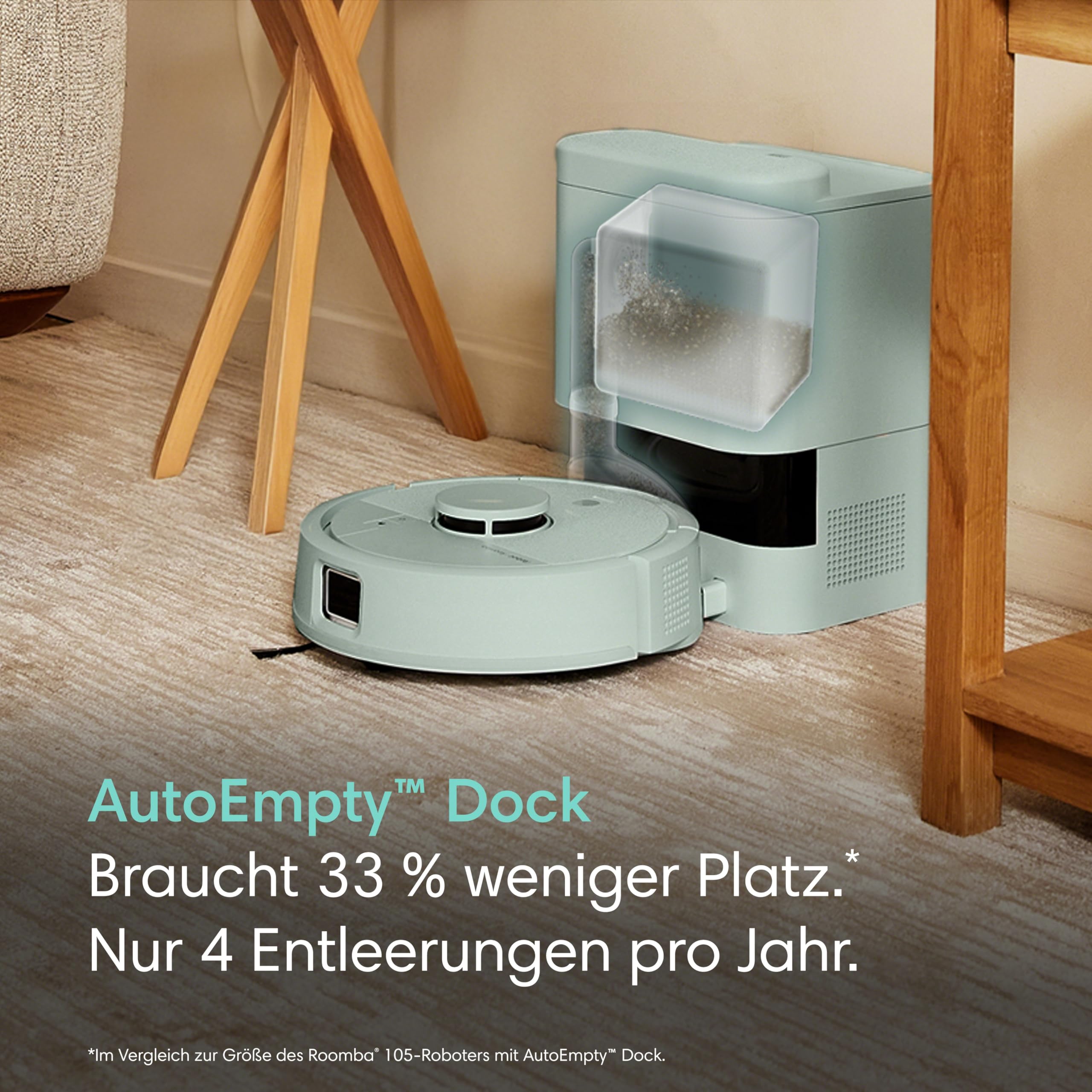 iRobot Roomba® Mini Saug- & Wischroboter + AutoEmpty™ Dock, Minze