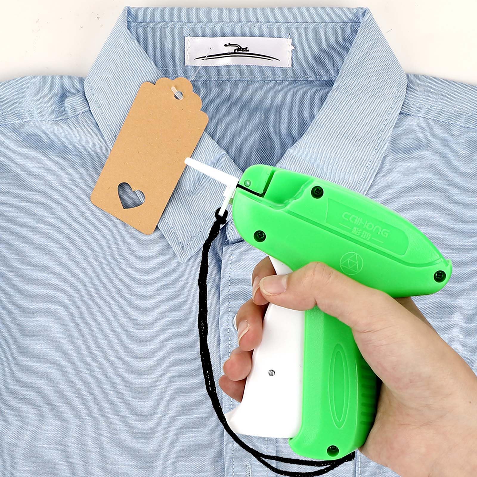 Pistolet do etykietowania etykiet z 5 zapasowymi igłami i 5000 nićmi do szycia odzieży, etykiet cenowych, etykiet cenowych, etykiet markowych, etykiet, etykiet, kapelusz