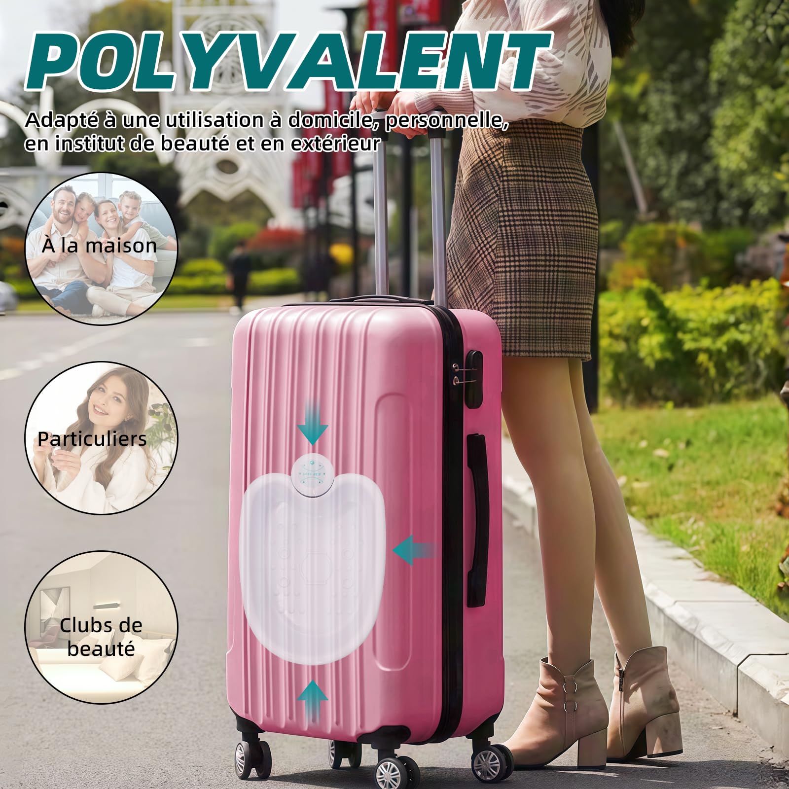 Kit de bain de pieds ionique portable avec électrolyte - Appareil de désintoxication pour la maison, favorise la circulation sanguine, soulage la fatigue, améliore le sommeil