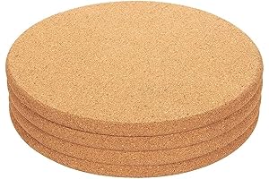 Juvale 4-Pack Round Cork Trivets: Protect Surfaces from Heat