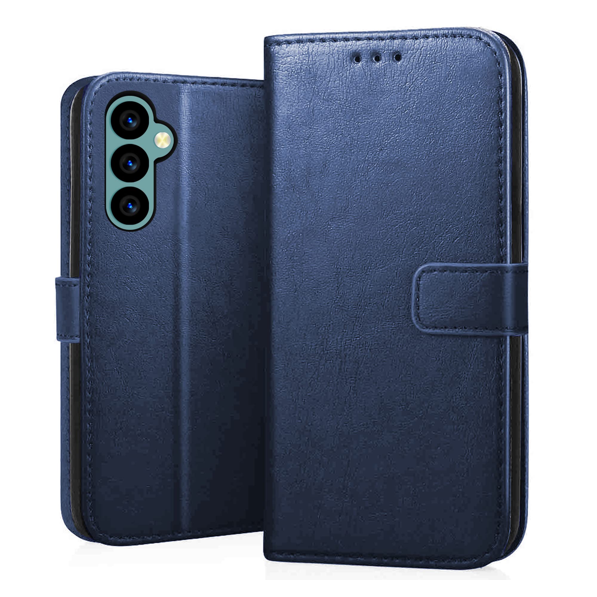 CEDO Samsung Galaxy M14 (5G) Flip Cover | Leather Finish | Inside Pockets & Inbuilt Stand | Shockproof Wallet Style Magnetic Closure Back Case Flipcover (Blue) (B0C3XM2246) Amazon Price History, Amazon Price Tracker