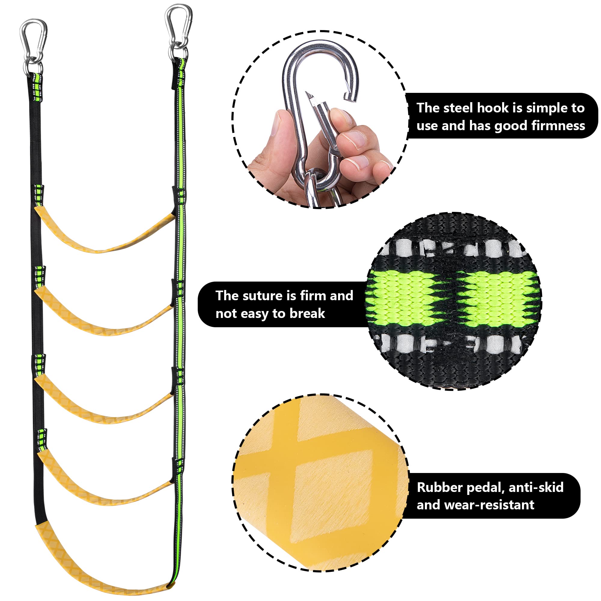 Jrifedptry 1 Scaletta Pieghevole A 5 Gradini Per Barca A Vela, Kayak, Colore Rosso