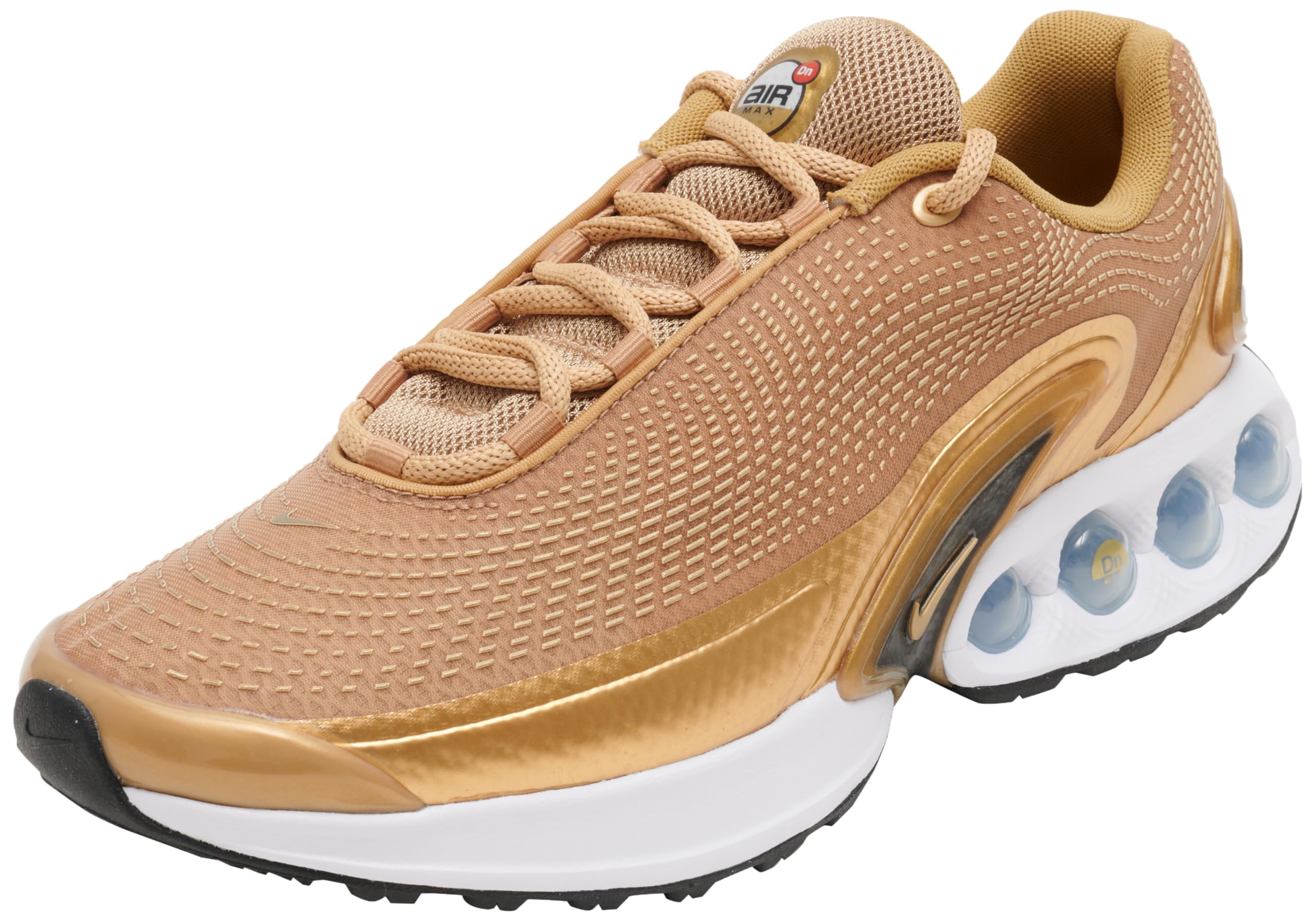 NIKE HJ9638 W AIR MAX DN PRM Women Metallic Gold/Metallic Gold-Black-White UK 6