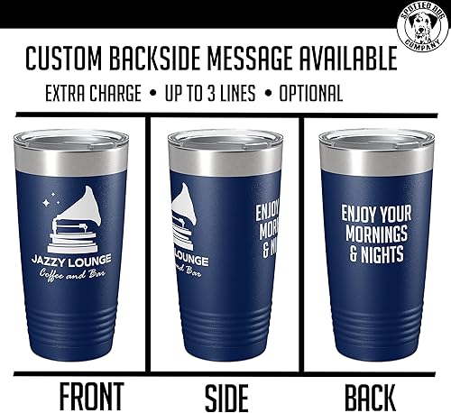 Miniatura 82 de Vaso personalizado de 20 onzas (17 colores) impreso aislado de acero inoxidable con recubrimiento en polvo con tapa, artículos promocionales