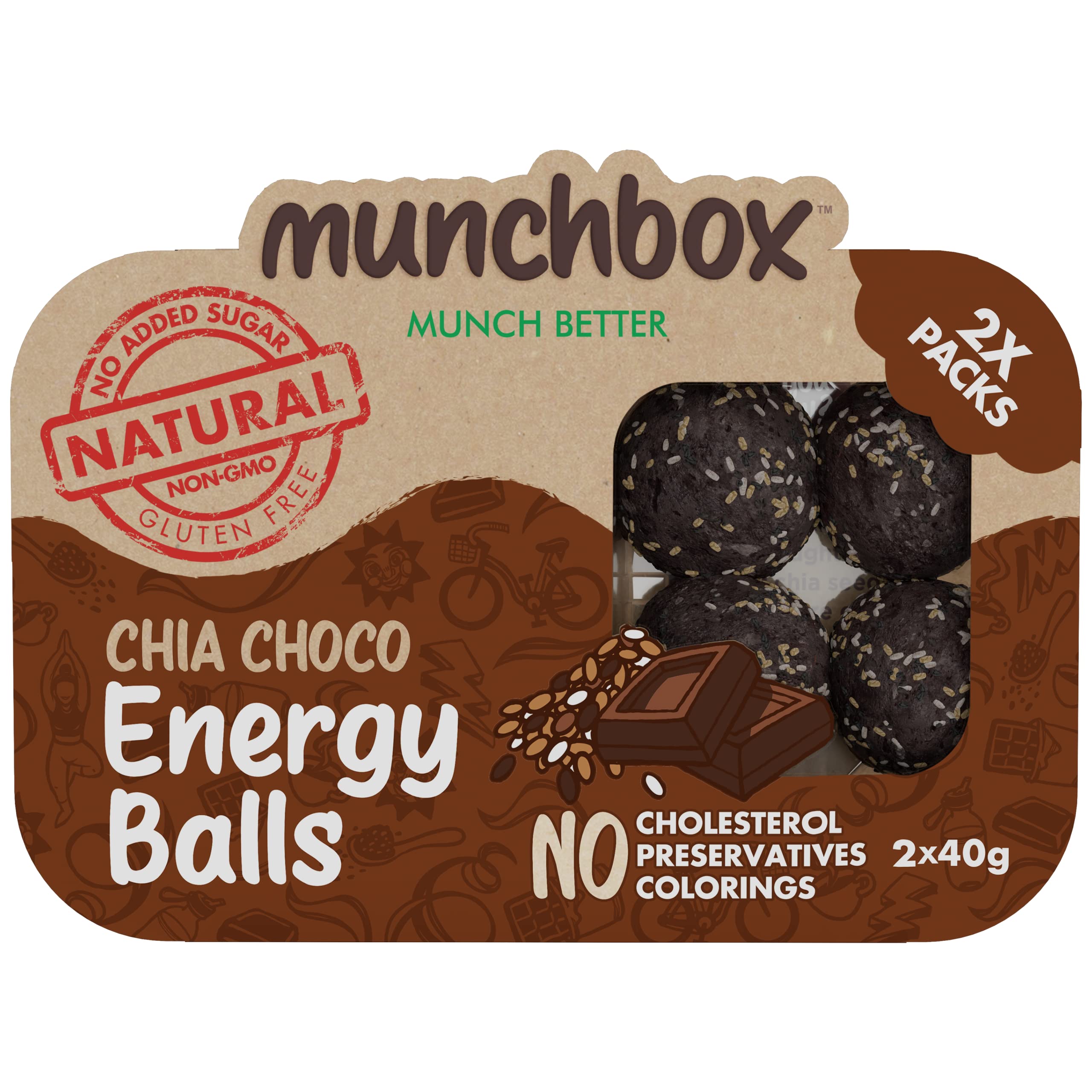 MunchboxEnergy Balls - Chia-Choco, 75 g