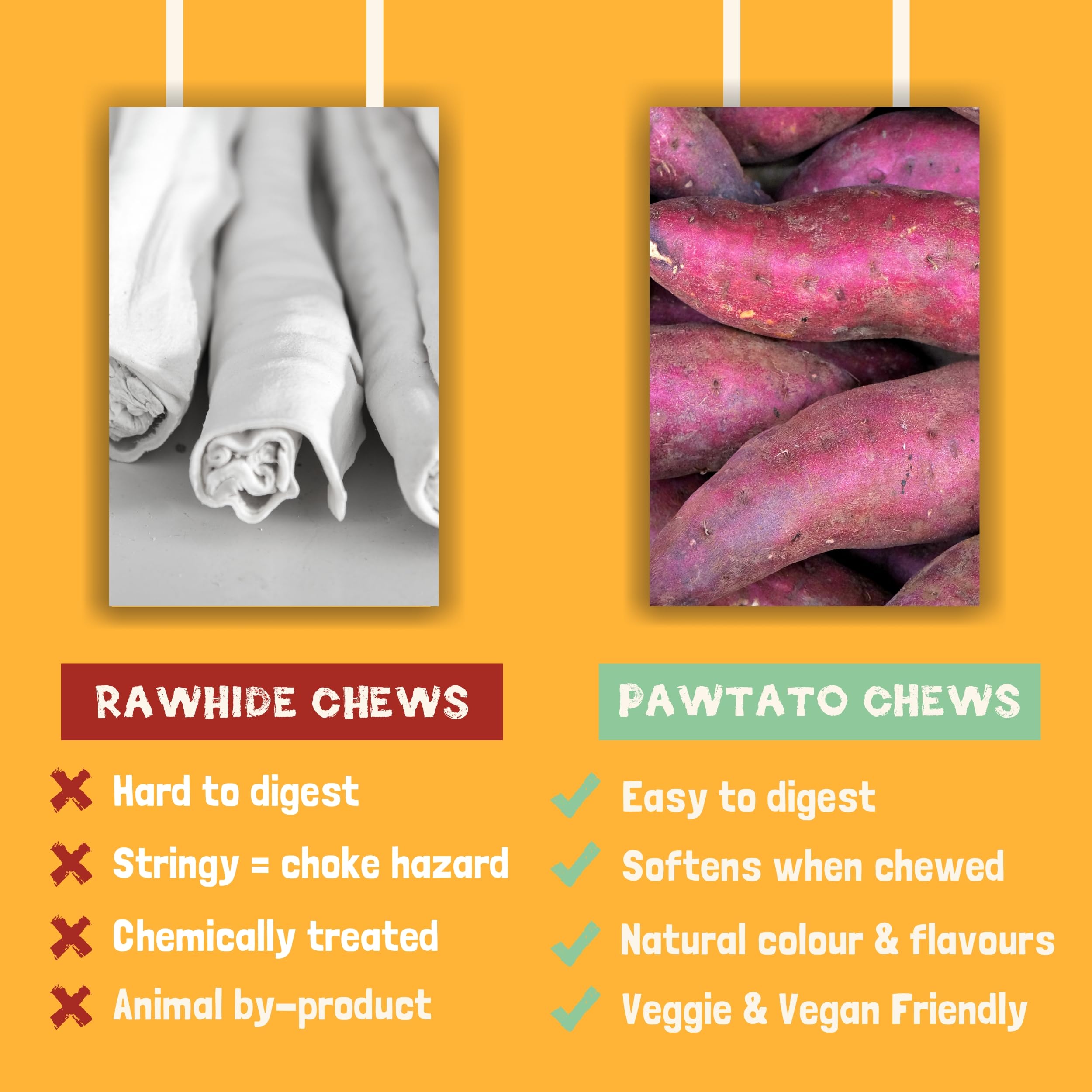 Pawtato Purple Knot Vegan Dog Chews (6 x 150g), Plant-Based Rawhide-Free Dog Treats Made with Sweet Potato - Image 4