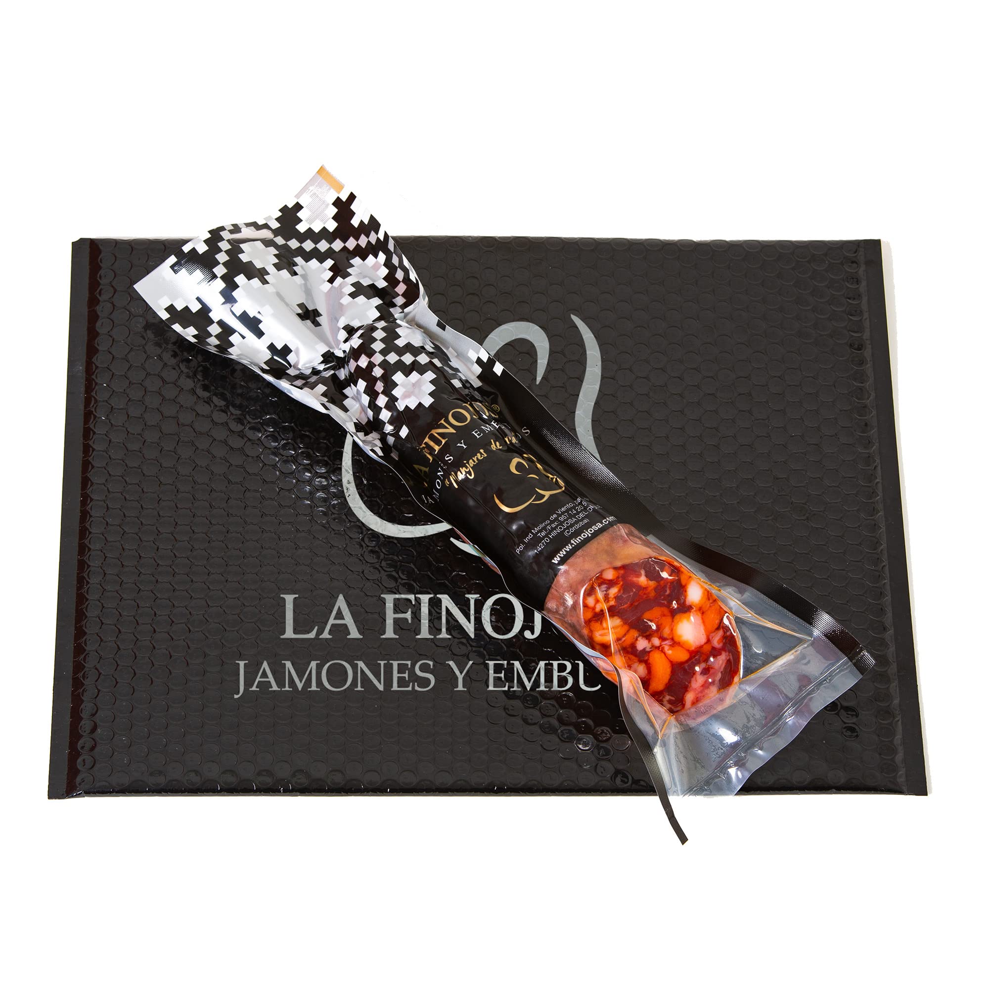 La Finojosa - Chorizo Iberico de Bellota Iberico - Pezzo Intero - Peso 300/400 g - Stagionatura Minima 90 Giorni - Salumi Spagnoli - Aroma Piacevole e Profondo - Dehesa Los Pedroches