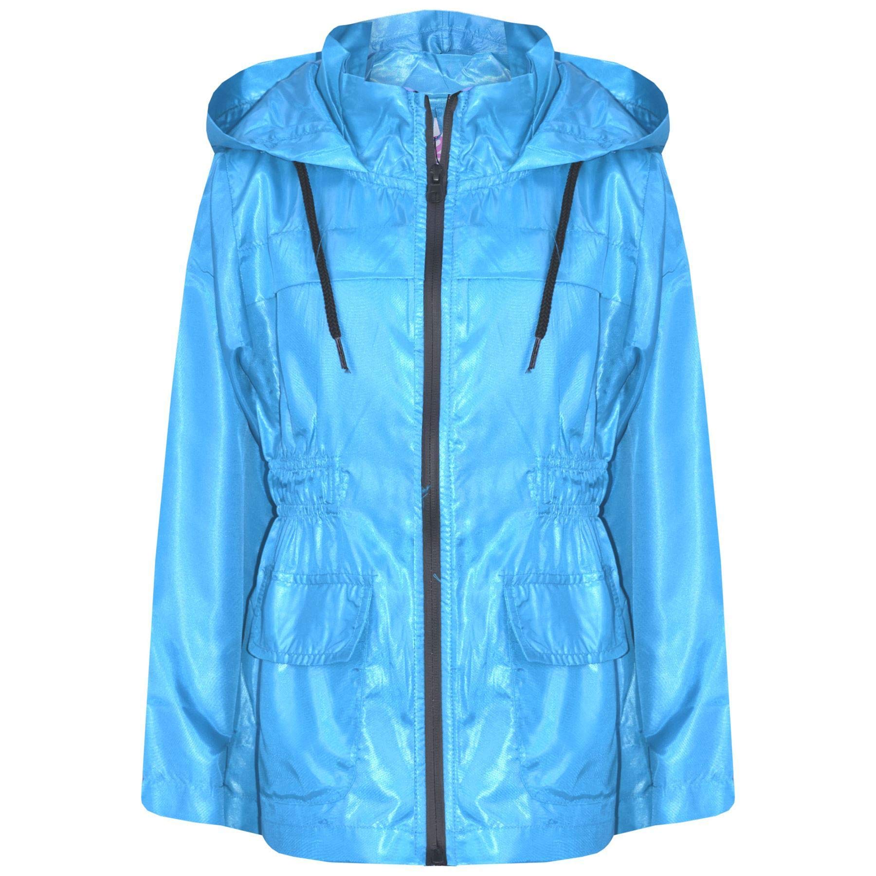 A2Z 4 Kids Raincoat Jackets Windbreaker Waterproof Parka Shower for Boys and Girls - Aqua - 13 Years