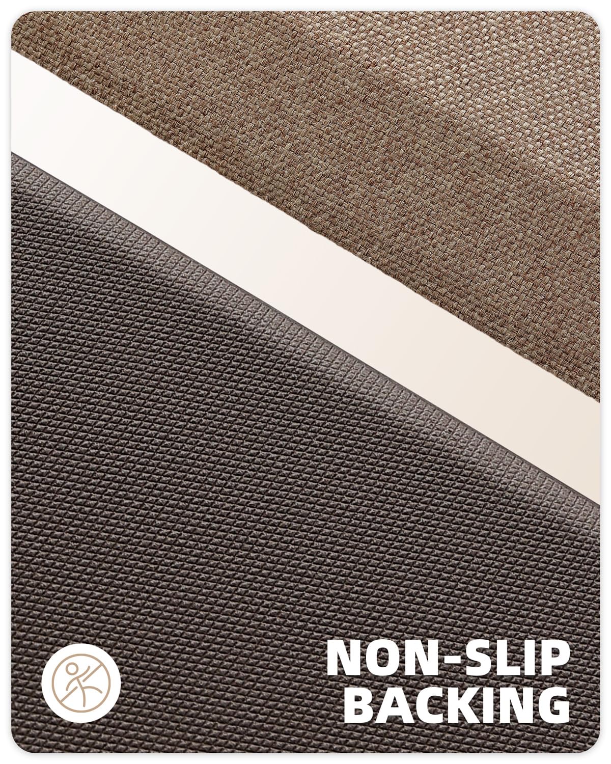 COLOR&GEOMETRY 2,3cm Anti-Ermüdungsmatte | extra weich gepolstert | Ergonomische Komfort Stehmatte | rutschfeste Küchenmatte für Stehpult, Büro & Küche | 51x99cm, Khaki
