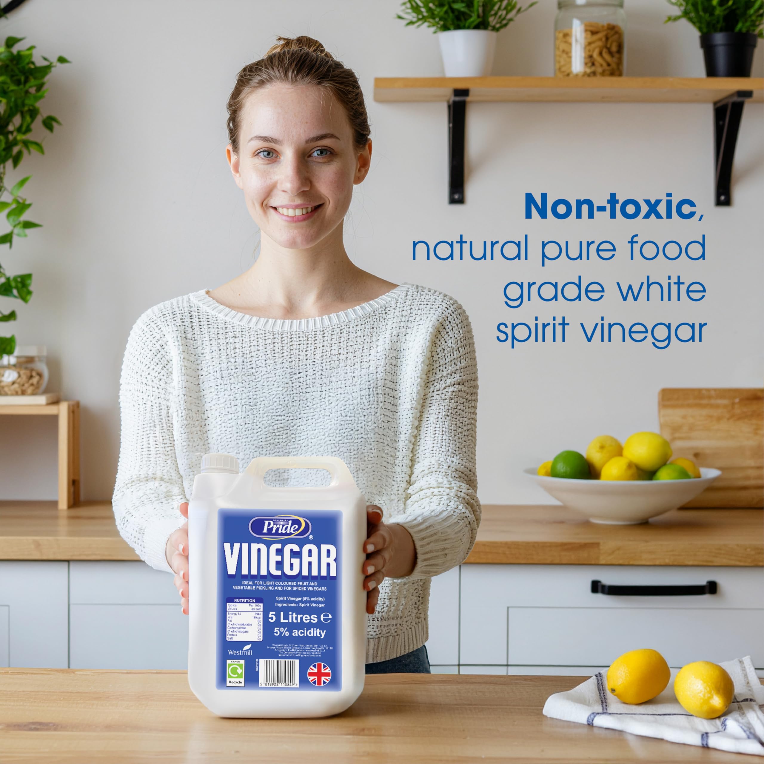 White Vinegar 5L | Food Grade | Baking, Pickling, Marinating | UK Made | (Pack of 1) 5 Litres — view 6