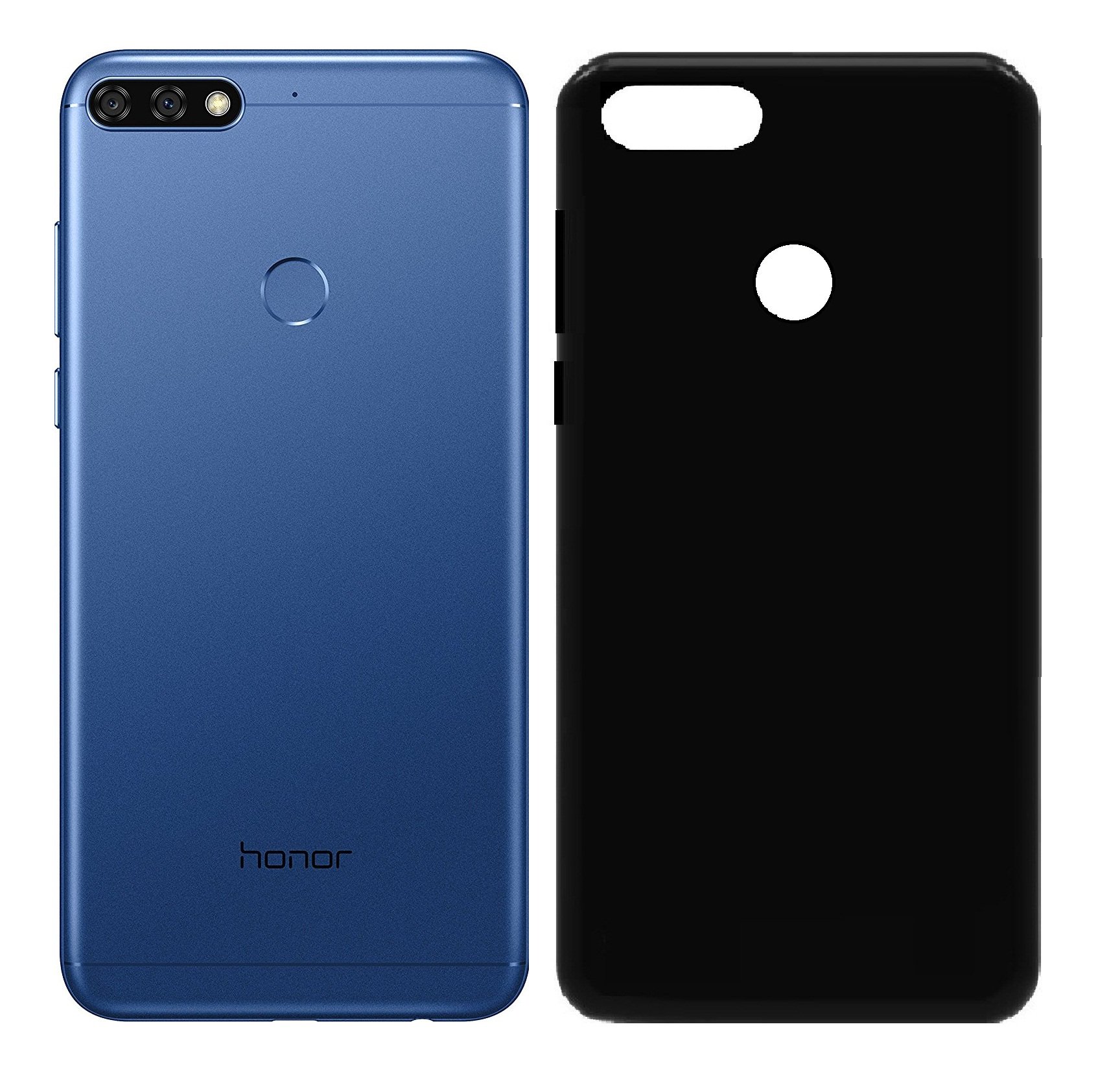 Cell-loid Black Rubber Silicone Back Plain Cover Case for Huawei Honor 7C (B07F84PY8G) Amazon Price History, Amazon Price Tracker