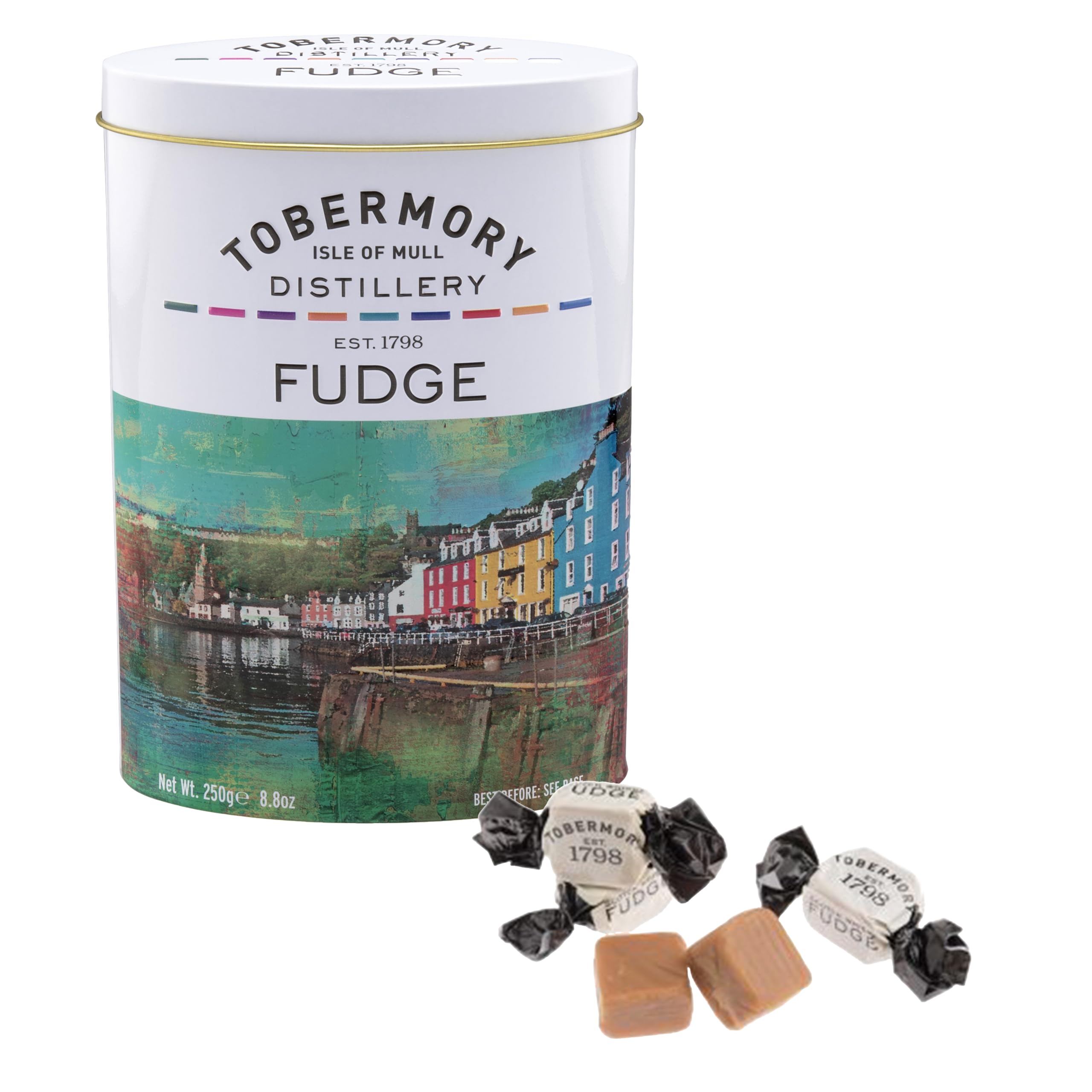 Gardiners of Scotland Handmade Fudge 250g Tin, Tobermory Malt Whisky Fudge