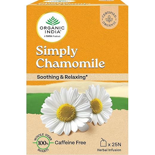 ORGANIC INDIA Simply Chamomile Tea Bags 25 Pack
