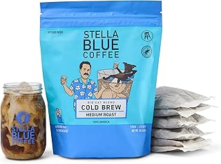 Stella Blue Big Cat Blend Cold Brew, 6 Pitcher Packs, 100% Arabica Coffee ethically & sustainably sourced from Central America
